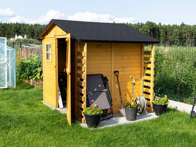 Dulac paysagiste abri de jardin Saint Genis Laval Rhône