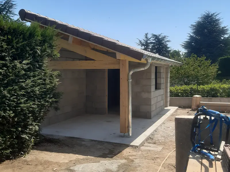 Dulac paysagiste création d'abris de jardin à oullins Rhône